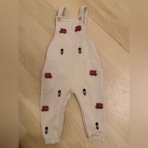 Kids Beige Bodysuit with London Double Decker and Queen’s Guard print (12-18 M)